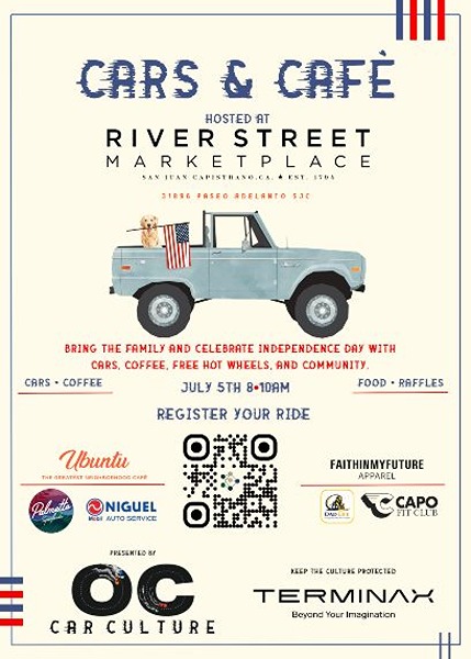 OC Cars and Cafe flyer July 2026